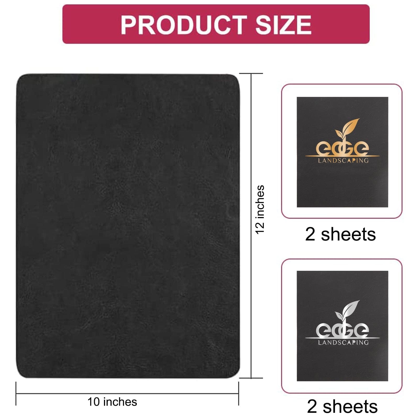4 Packs Black Leather Repair Patches 10x12"