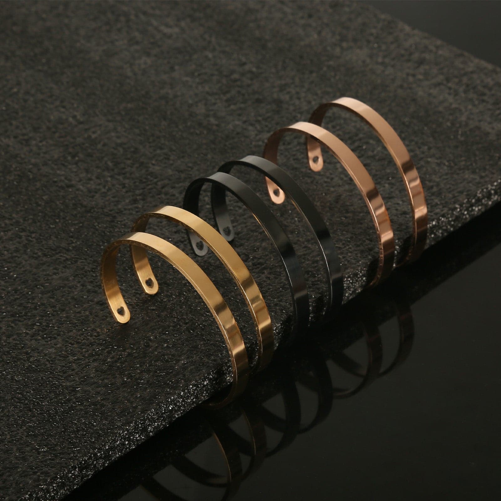 10 Pcs 6mm Wide Stainless Steel Bracelet