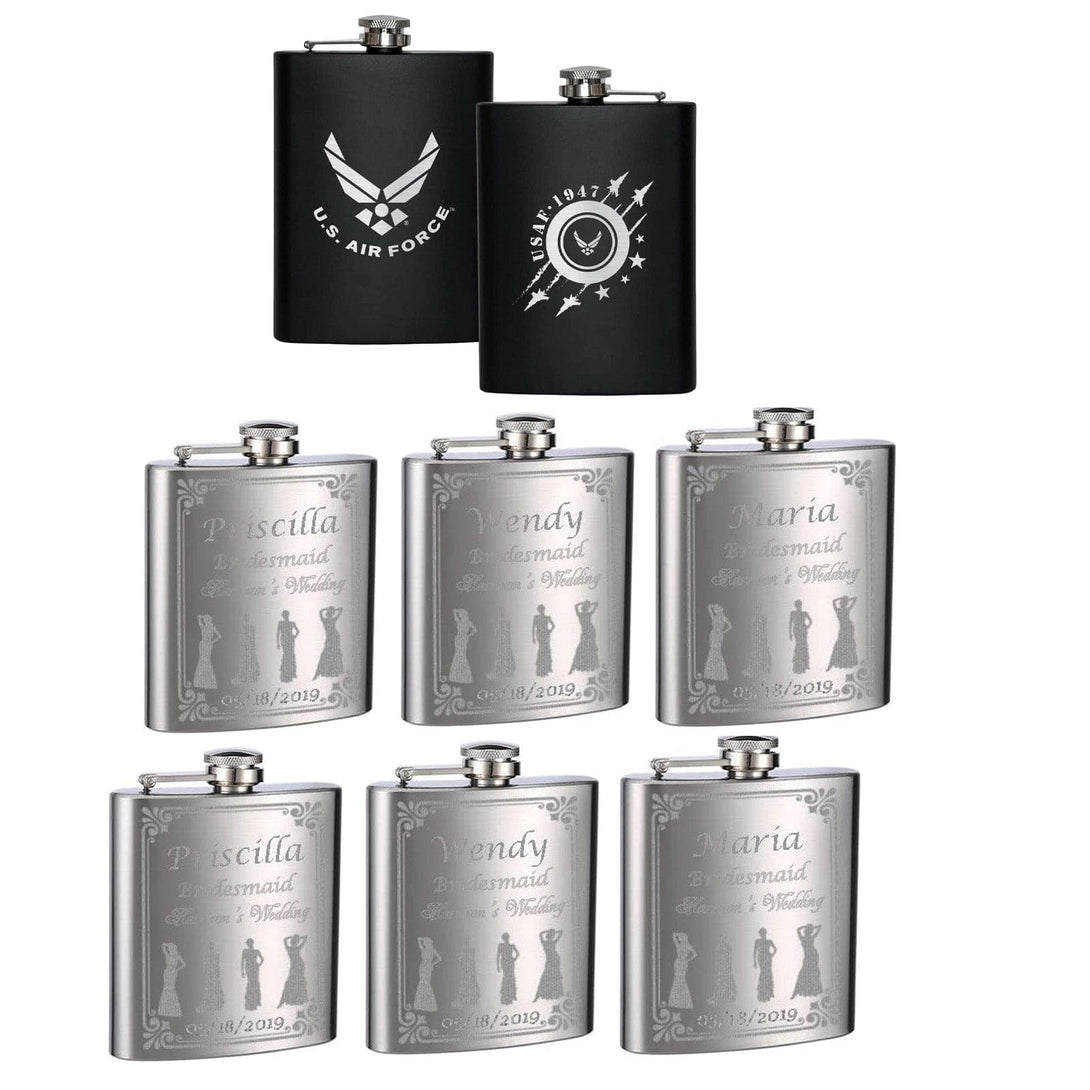 10 Packs 8OZ Stainless Steel Hip Flask