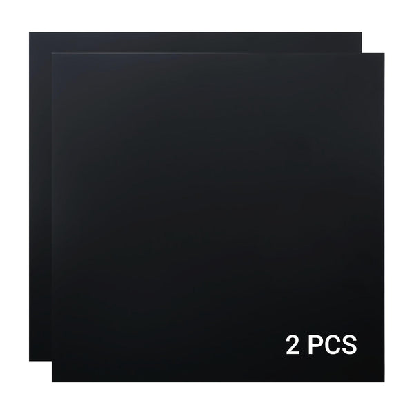 2pcs Black Opaque Acrylic Sheets 12"x12” 1/8” Thick 3mm Plexiglass Boards for Signs