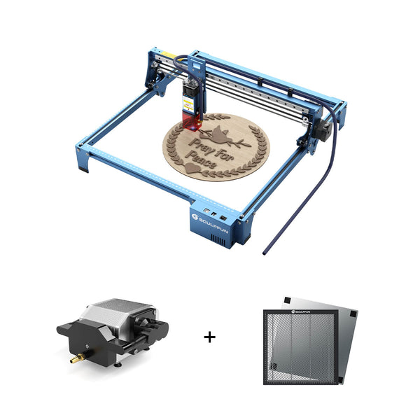 SCULPFUN S10 10W Laser Engraver + Air Pump + 40x40cm Honeycomb Panel