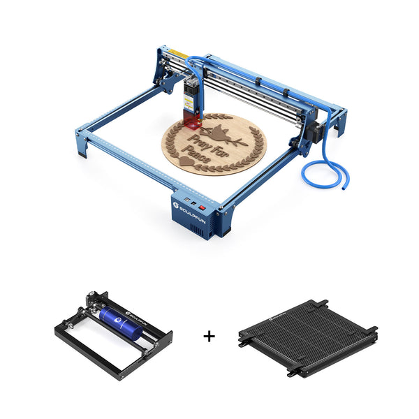 SCULPFUN S10 10W Laser Engraver + Rotary Roller + H3 40*40cm Honeycomb