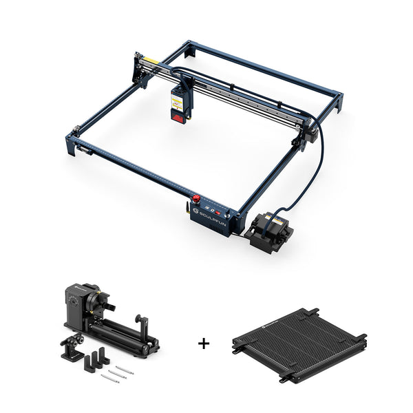 SCULPFUN S30 Ultra 33W Laser Engraver + RA Pro Max Roller&Chuck + H3 Honeycomb Panel 60*60cm